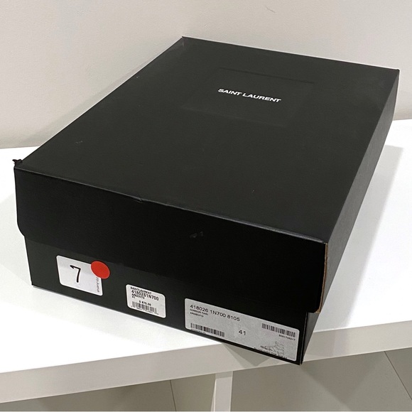 Saint Laurent Argento Metallic Silver Sneakers sz US-8 EU-41 - Picture 12 of 12